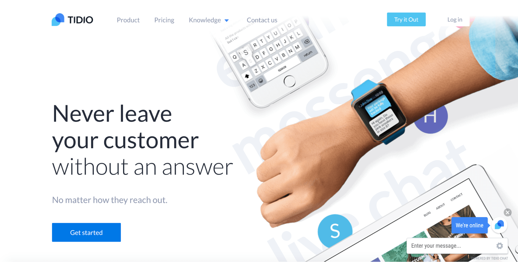 Free live chat by tidio
